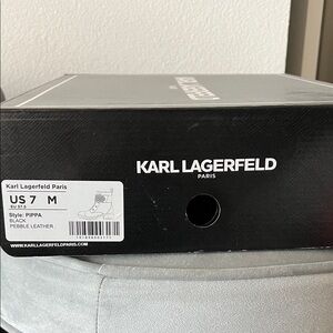 Karl Lagerfeld Black Leather Footwear